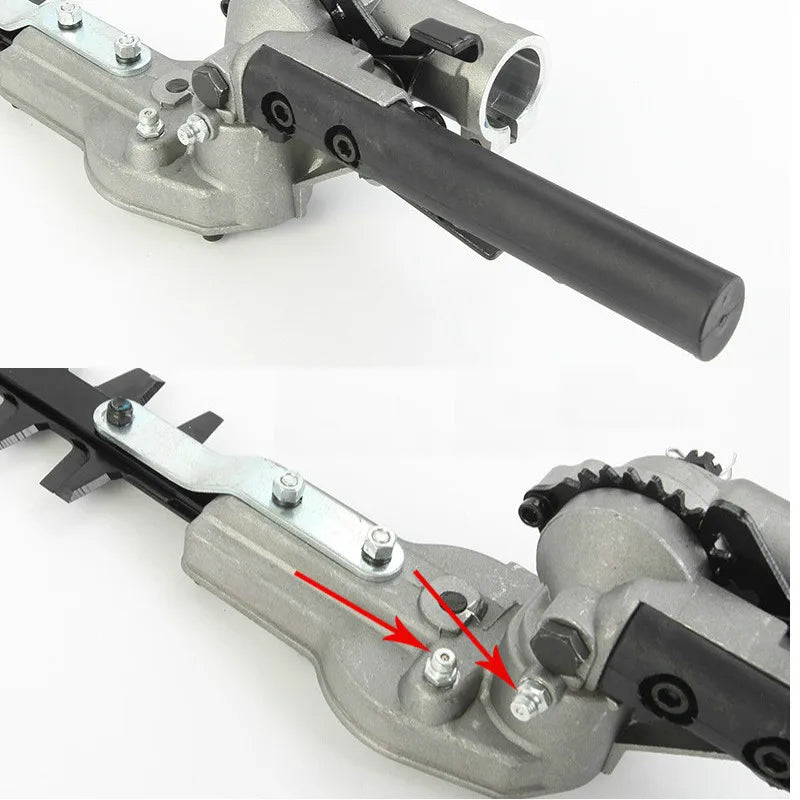 Professional Hedge Trimmer head 26mm/28mm 7/9 Spline High Pole Brush Grass Cutter Harvester Mower For Garden Tools Spare Parts