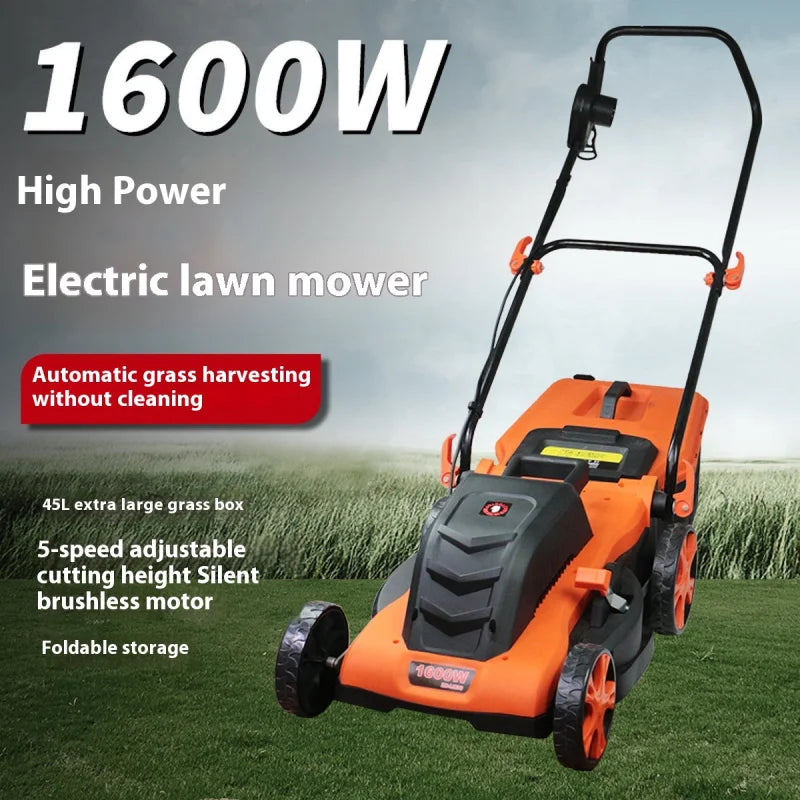 High Power Lithium Battery Garden Courtyard Hand-Pushed Electric Lawn Mower Silent Weeding Machine Lawn Trimmer Grass Cutter