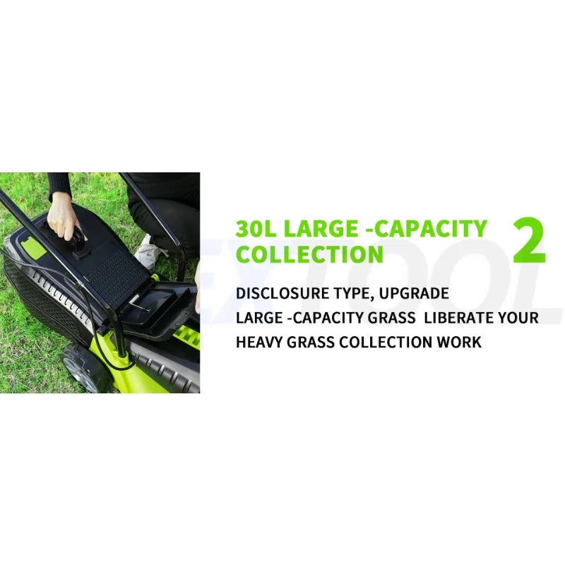 1600W Powerful Electric Lawn Mower, Weeding Machine, Hand Push Electric Household Weeding Machine, Lawn Mower Grass Cutting Tool