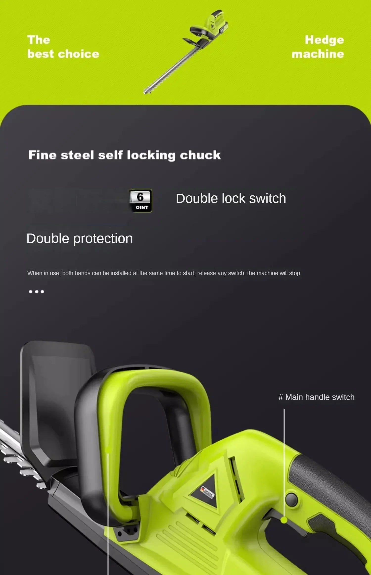 110V/220V High-Powered Electric Hedge Trimmer for Tea Tree Pruning and Gardening C