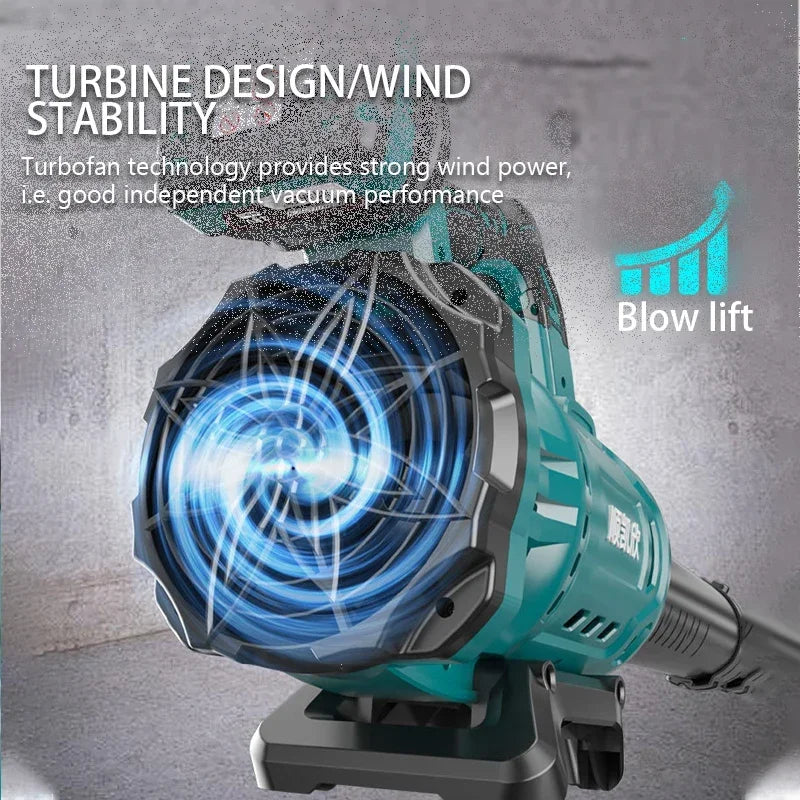 3800W Brushless Cordless Leaf Blower 480CFM Powerful Air Snow Blower Speed Adjustable for Patio Lawn Care Cleaning