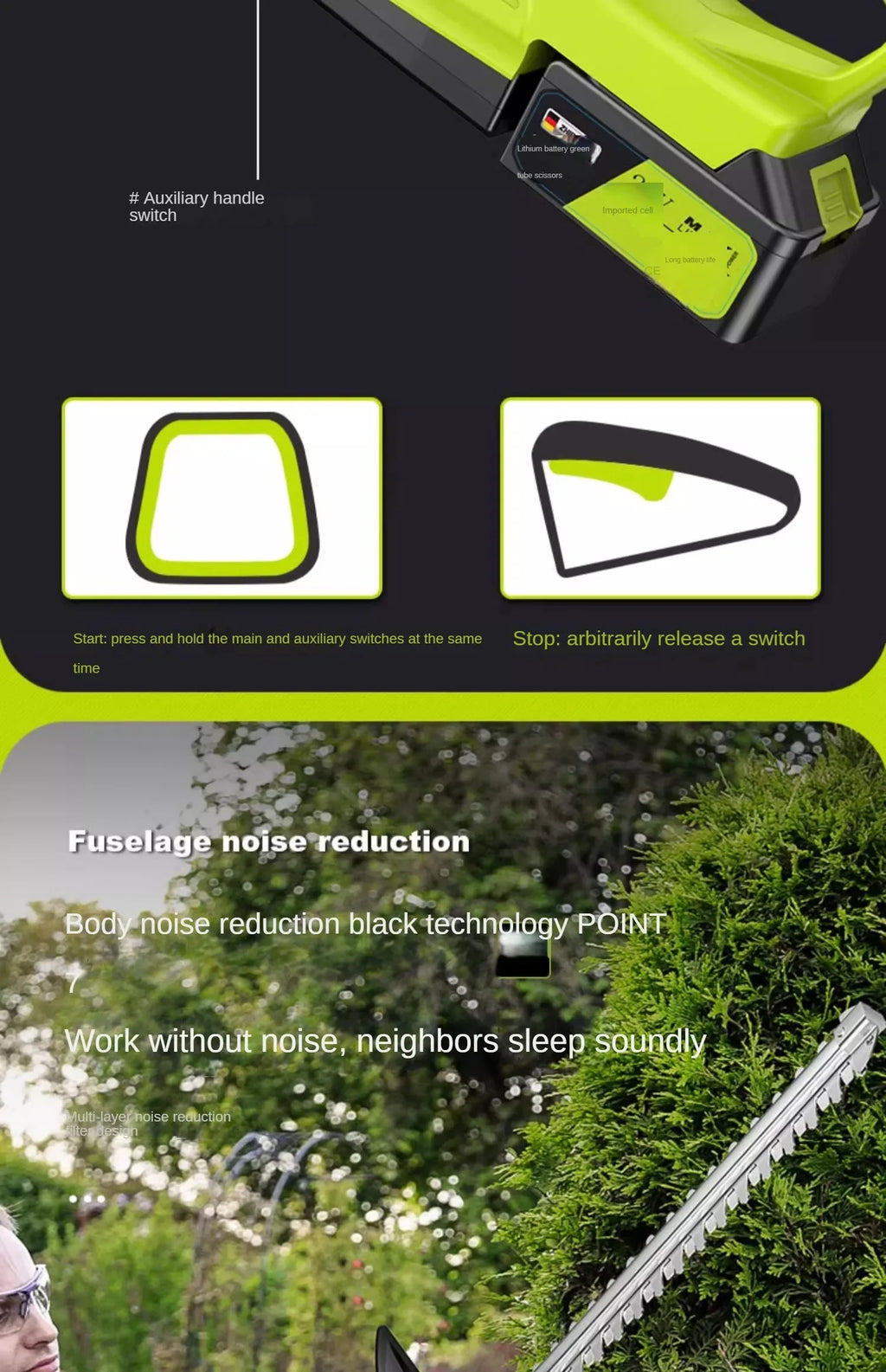 High-Powered Electric Hedge Trimmer for Tea Tree Pruning and Gardening