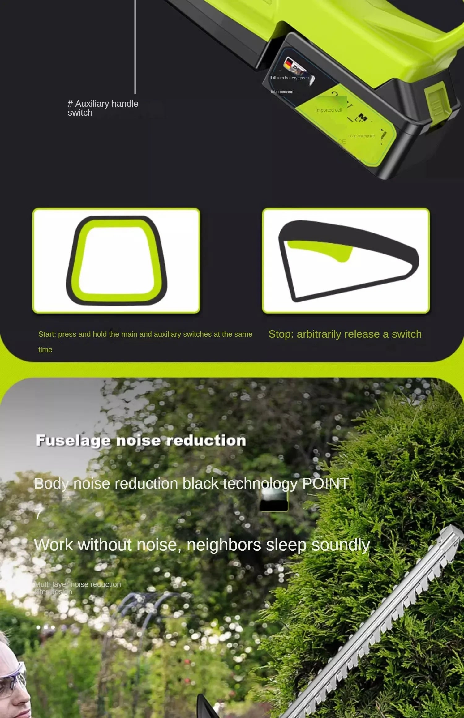 High-Powered Electric Hedge Trimmer for Tea Tree Pruning and Gardening