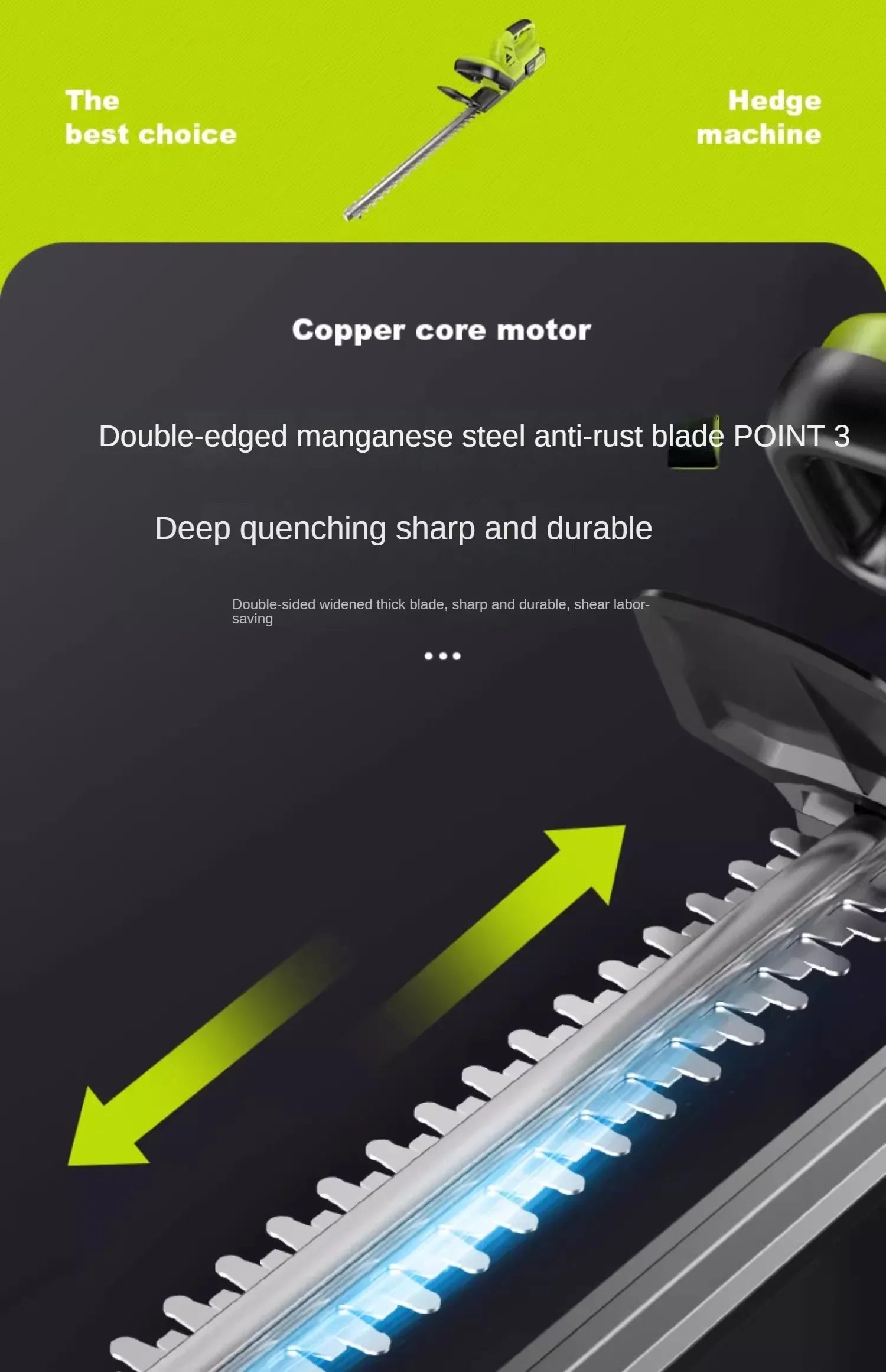 High-Powered Electric Hedge Trimmer for Tea Tree Pruning and Gardening