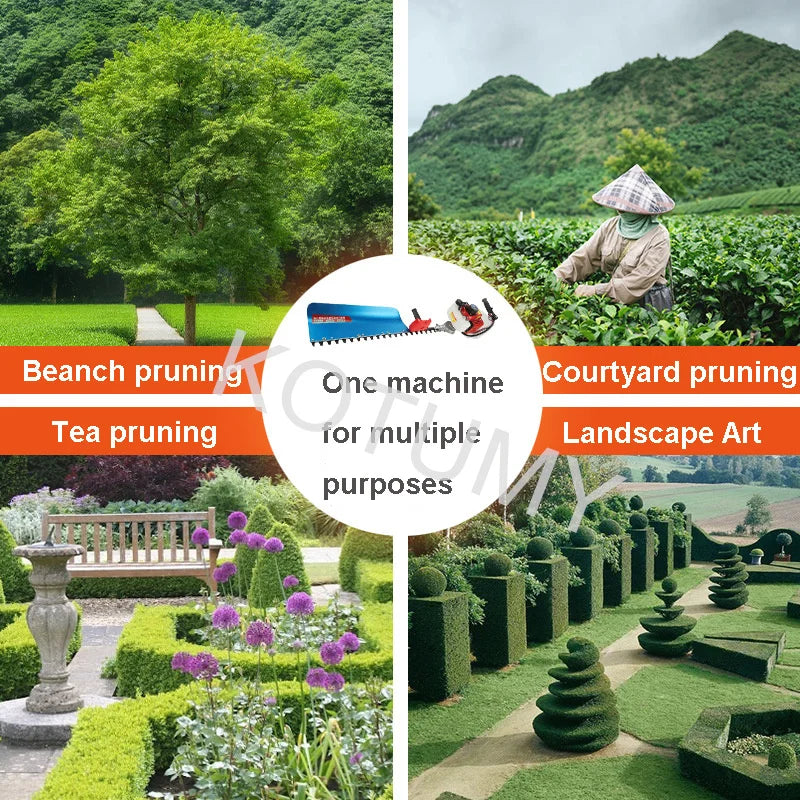 Hedge Trimmer Gasoline Shears Single/Double-Edged Tea Tree Pruning Machine Tea Picking Machine Green Garden Pruning Hedge Trimme