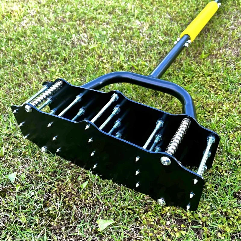 Removable Manual Lawn Aerators Heavy Duty Spring Scarifier Labor-saving Soil Loosening Grass Aerating Tool Lawn Yard Care Tools