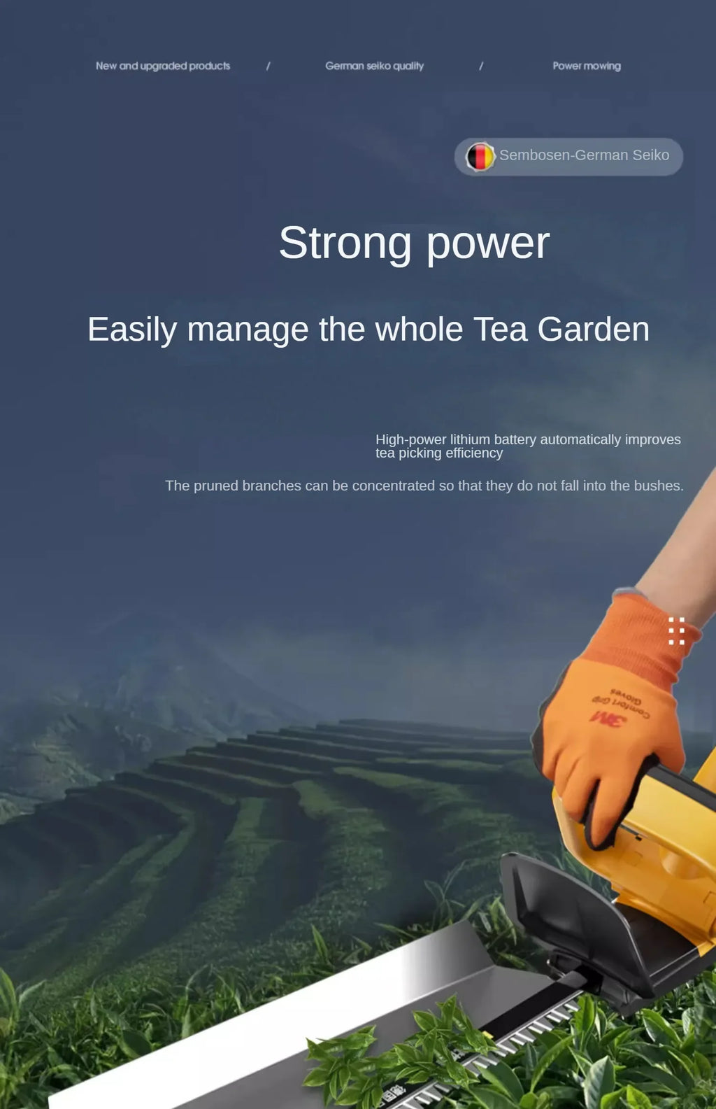 Cordless Electric Hedge Trimmer with Pruner and Shears for Garden and Lawn Maintenance A