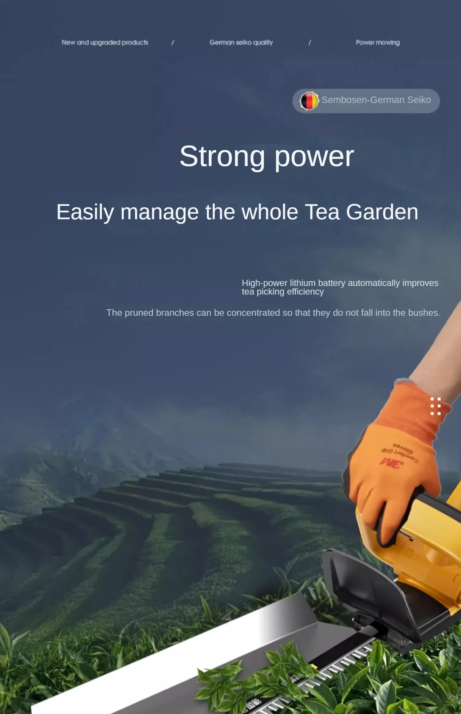 Cordless Electric Hedge Trimmer with Pruner and Shears for Garden and Lawn Maintenance A