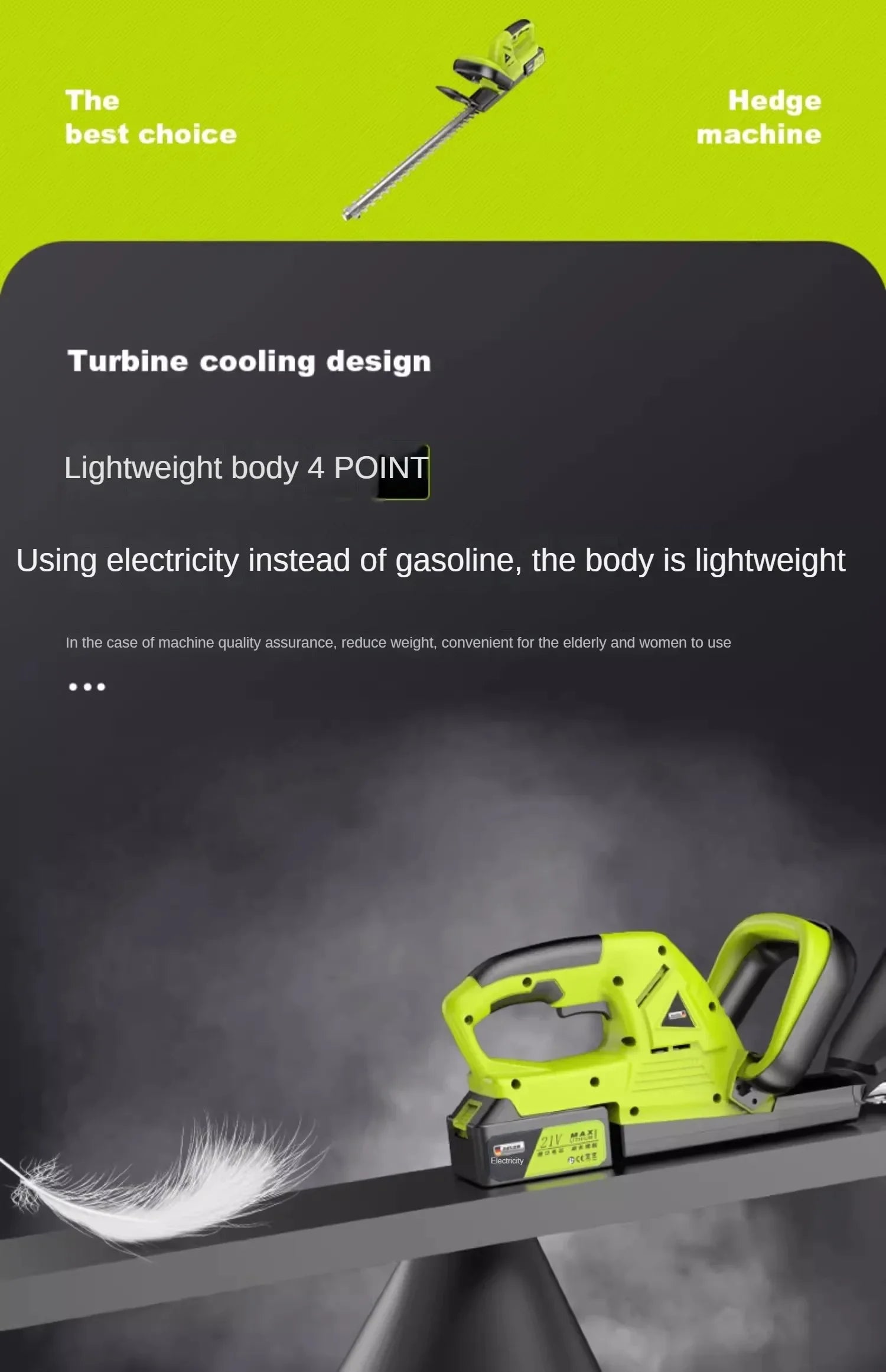 High-Powered Electric Hedge Trimmer for Tea Tree Pruning and Gardening