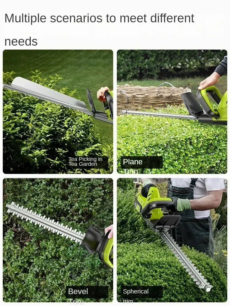 High-Powered Electric Hedge Trimmer for Tea Tree Pruning and Gardening