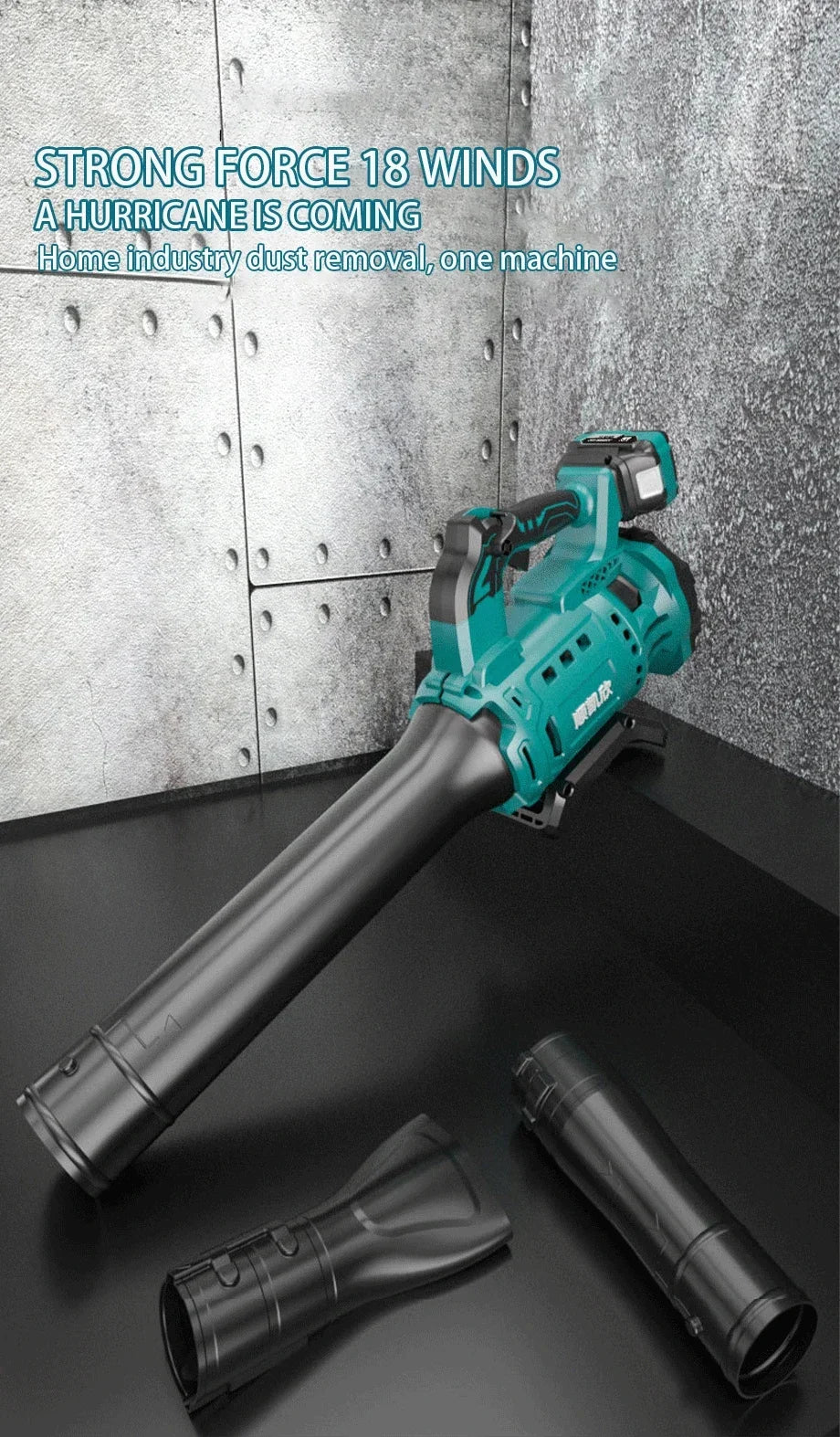 3800W Brushless Cordless Leaf Blower 480CFM Powerful Air Snow Blower Speed Adjustable for Patio Lawn Care Cleaning