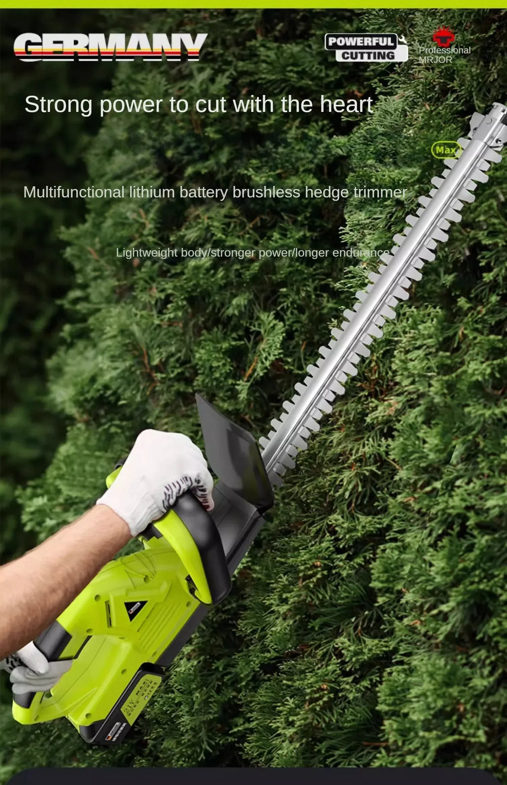 110V/220V High-Powered Electric Hedge Trimmer for Tea Tree Pruning and Gardening C