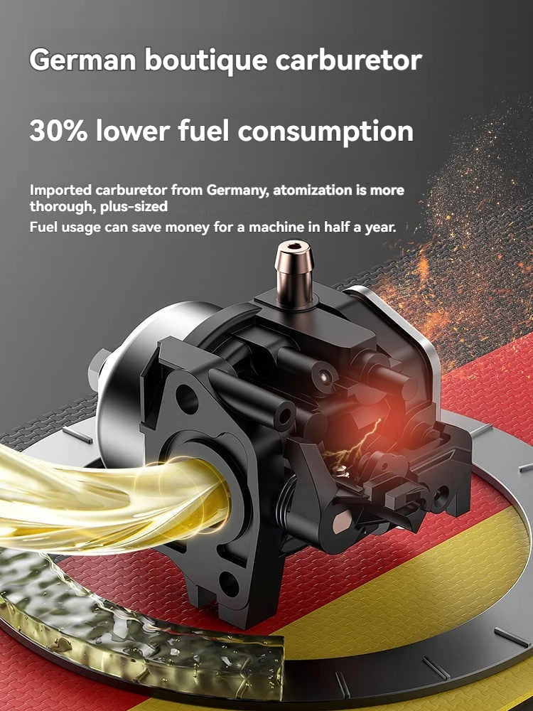 4-in-1 Commercial Micro Gasoline Tiller -4-Stroke Soil Cultivator for Loosening/Trenching/Weeding w/Wheel Kit