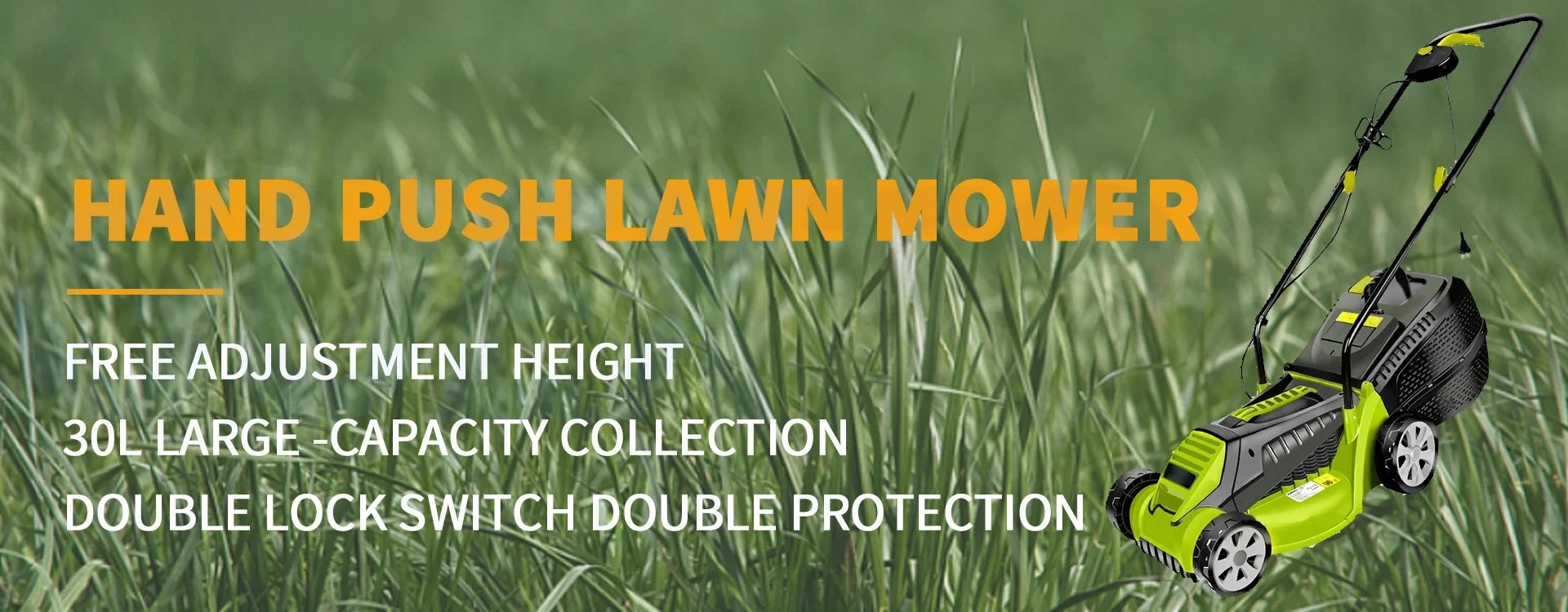 1600W Powerful Electric Lawn Mower, Weeding Machine, Hand Push Electric Household Weeding Machine, Lawn Mower Grass Cutting Tool