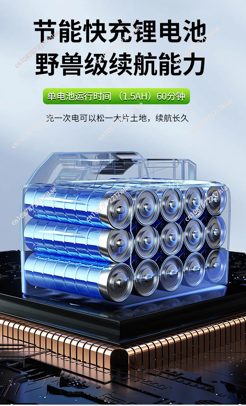 Lithium battery scarifier, small household handheld electric hoe, garden bonsai weeding and soil turning wireless micro-tiller