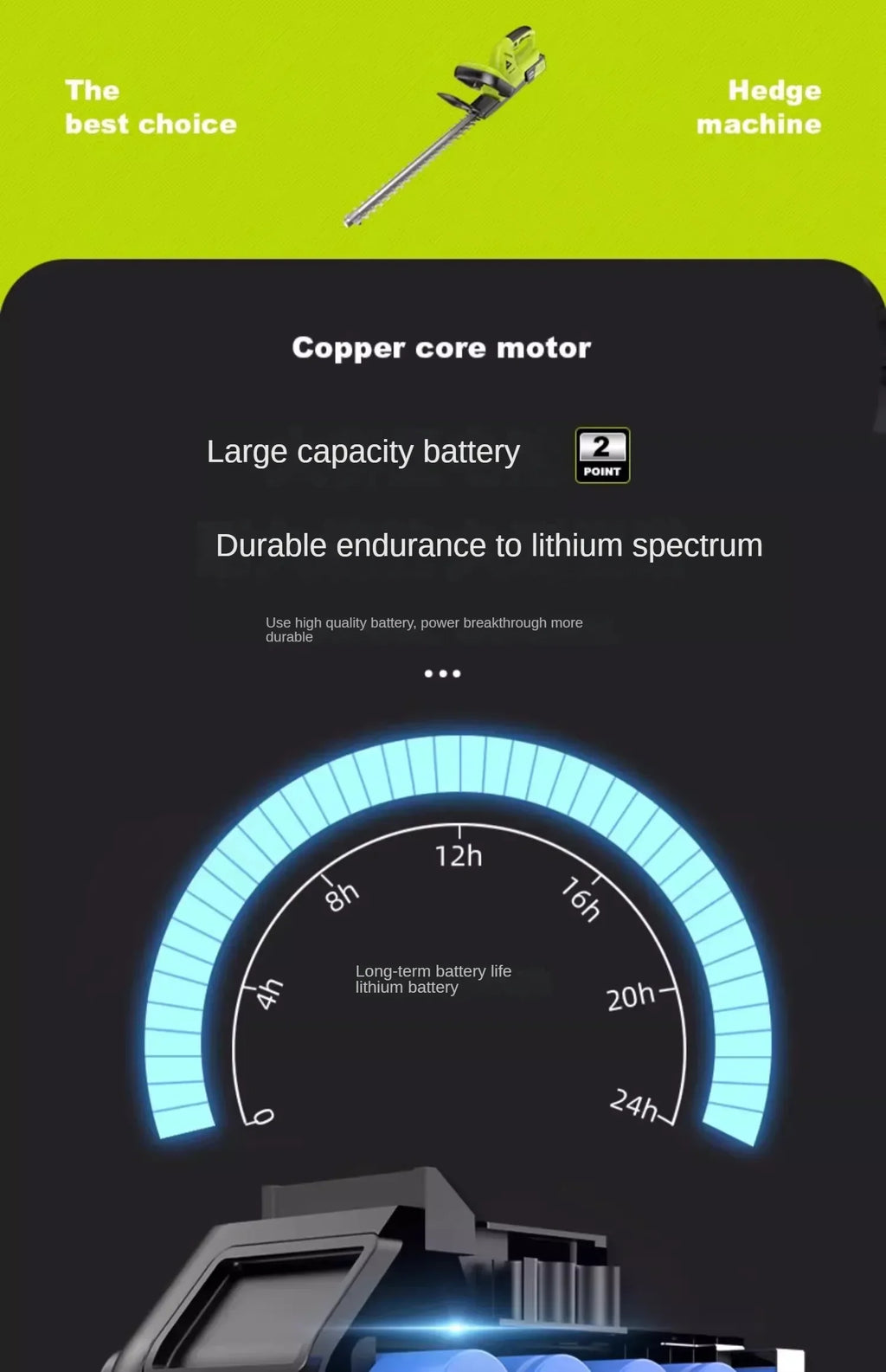 110V/220V High-Powered Electric Hedge Trimmer for Tea Tree Pruning and Gardening C