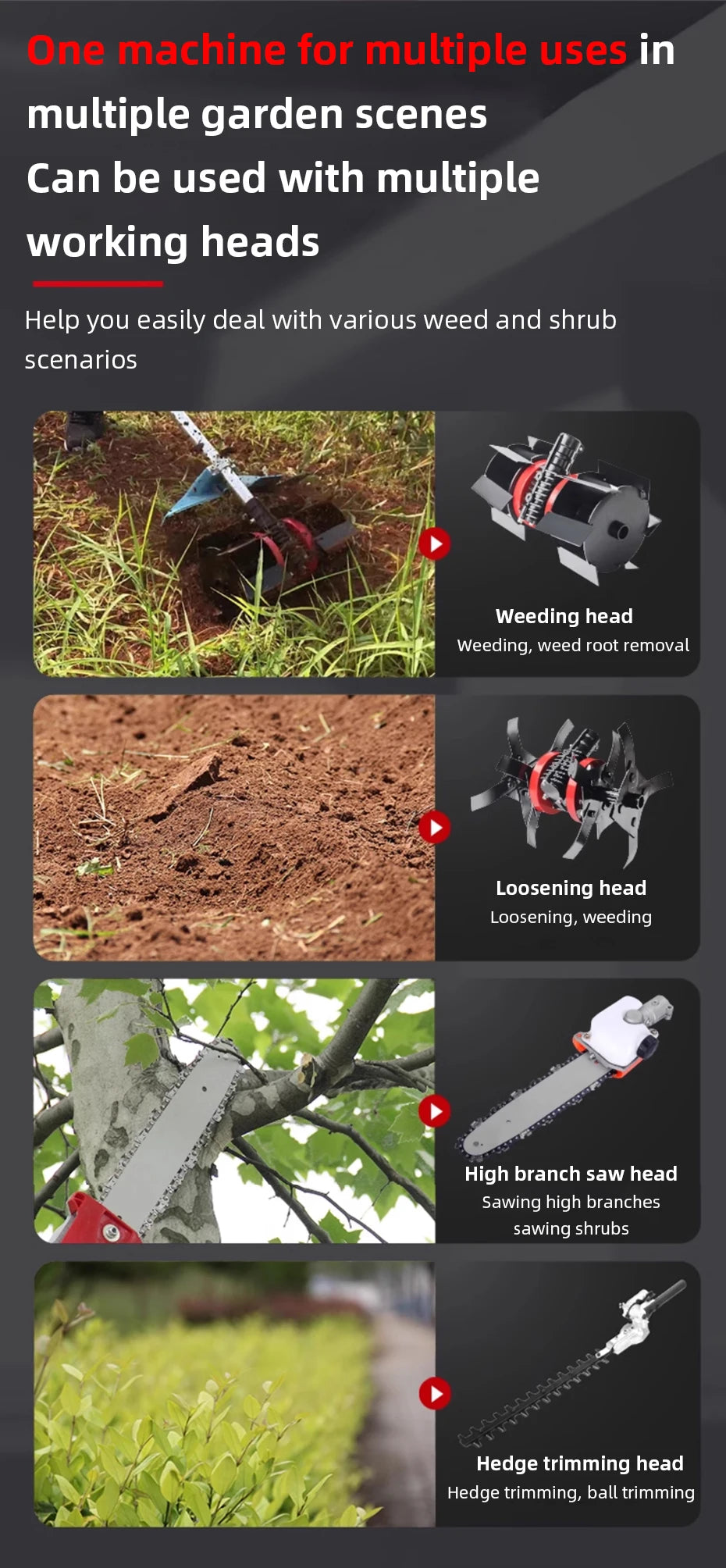 220V Electric Lawn Mower  Multi-function Lawn Trimmer Weeder High Branch Saw Pruning Shears Suitable for Home Garden Use