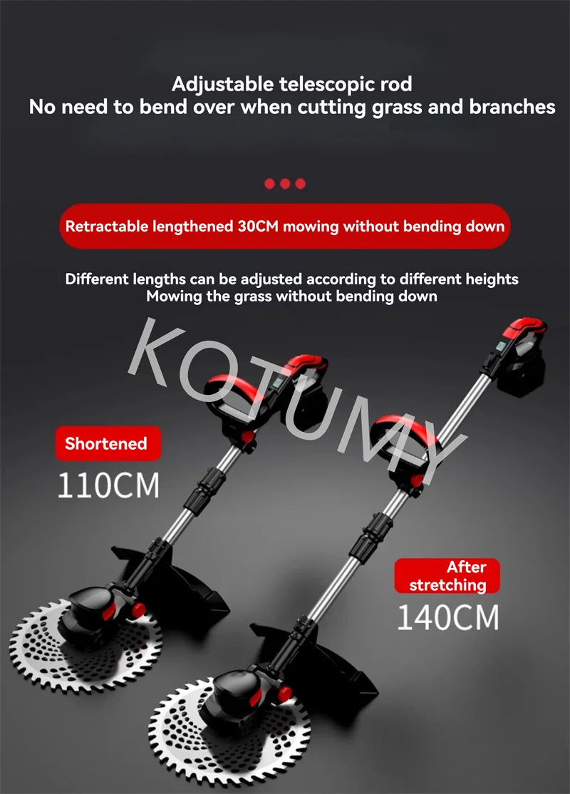 Household Electric Lawn Mower Brushless Motor Cordless Cutter Weeder 21V Rechargeable For Garden Lawn Trimming Pruning Tools