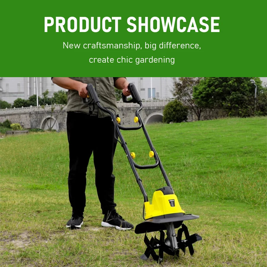 Electric Soil Loosener Garden Tiller Electric Cultivator Plow Machine Household Plowing Planing Digging Machine Orchard