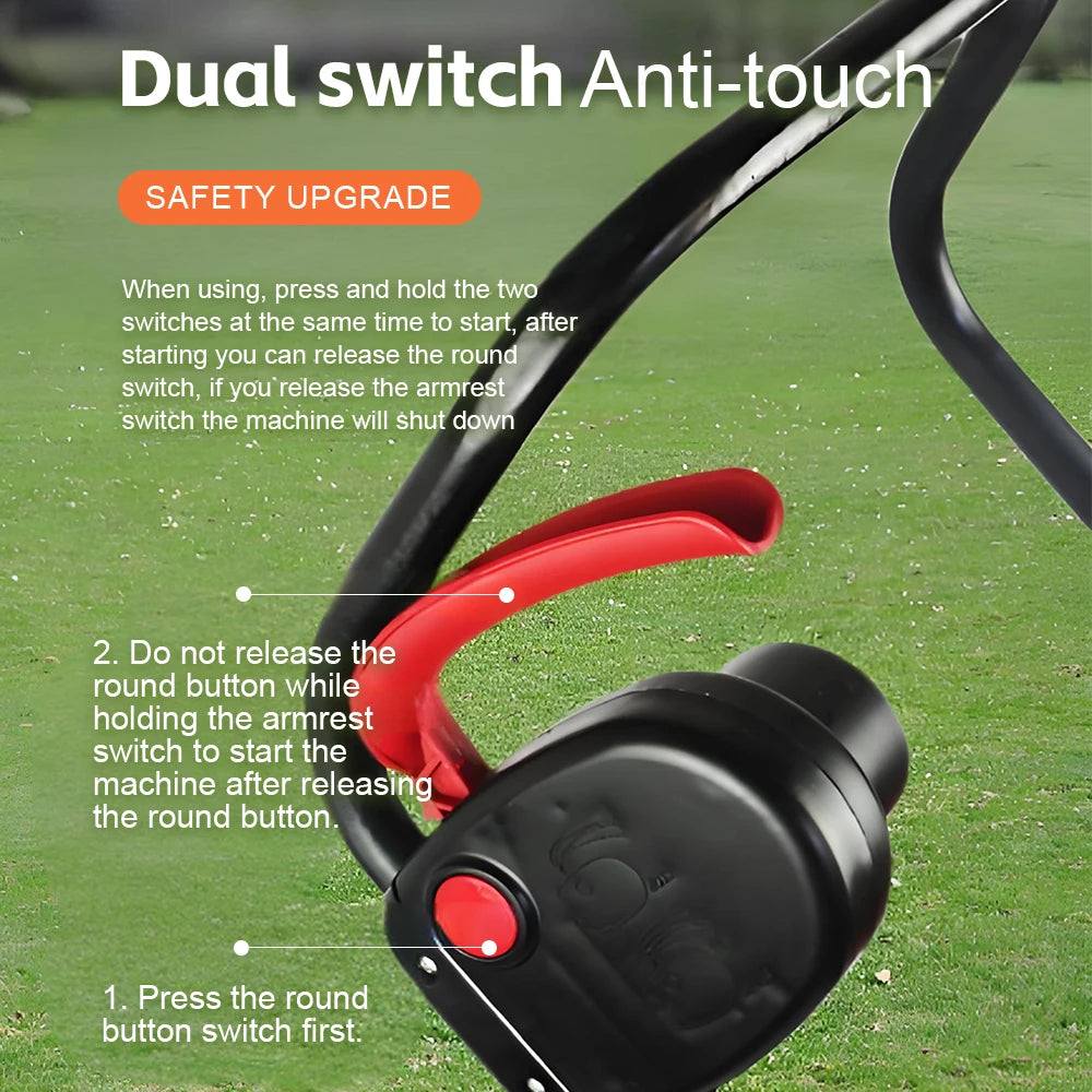 1200W/1600W Hand Push Weeder Lawn Mower Household Electric Weeder Handheld Multifunction Lithium Trimmer Hedge Lawn Trimmer