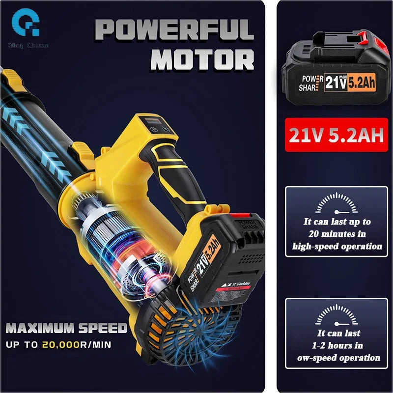Leaf Blowers Lithium Hair Dryer Industrial High-power Blowers Cordless Snow Blower Charging Leaf Blower