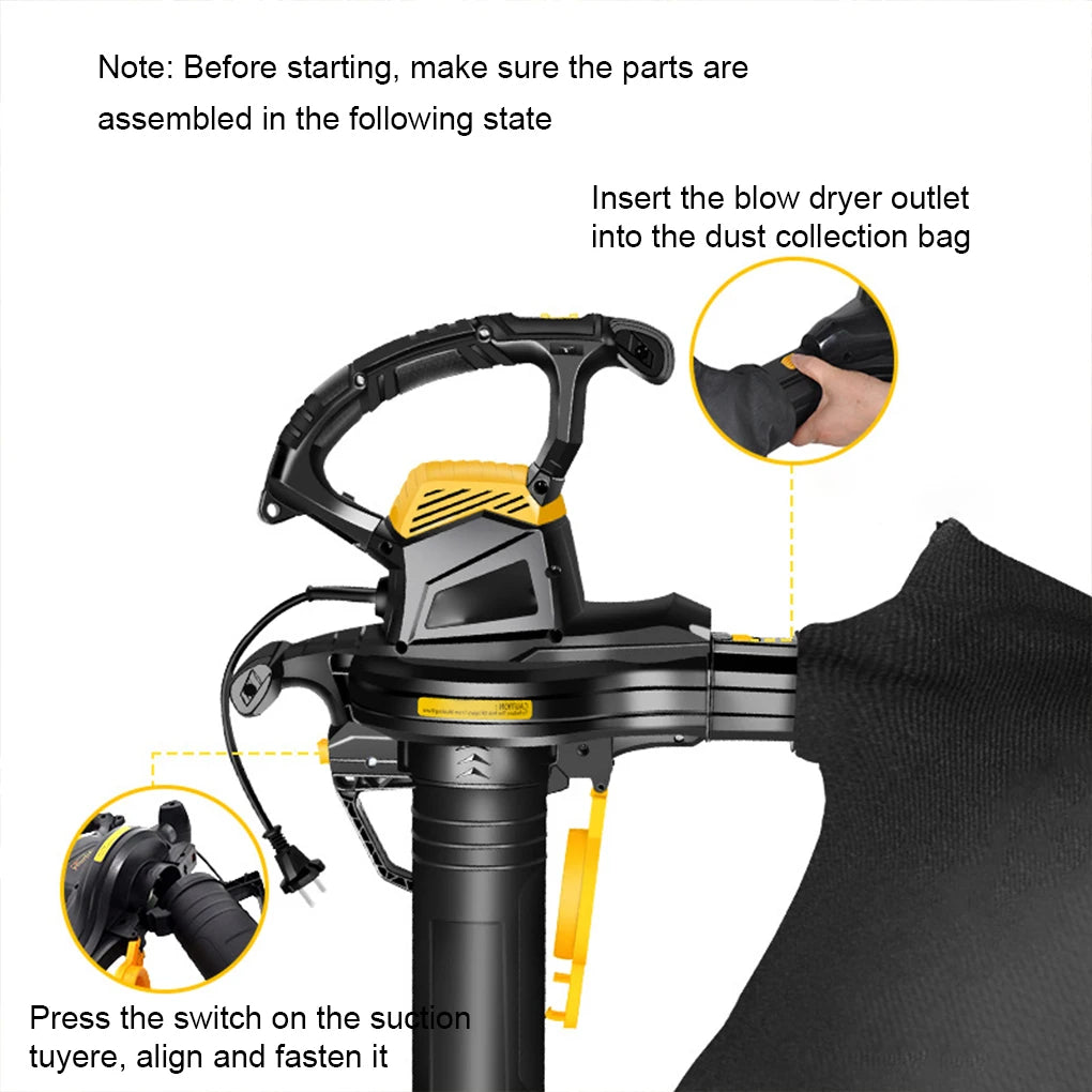 Garden Leaf Blower Cordless Suction Machine High Power Strong Dust Removal Leaf Cleaning Blowing Dust Blowing Suction Machine