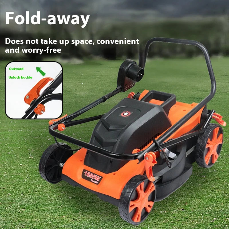 High Power Lithium Battery Garden Courtyard Hand-Pushed Electric Lawn Mower Silent Weeding Machine Lawn Trimmer Grass Cutter