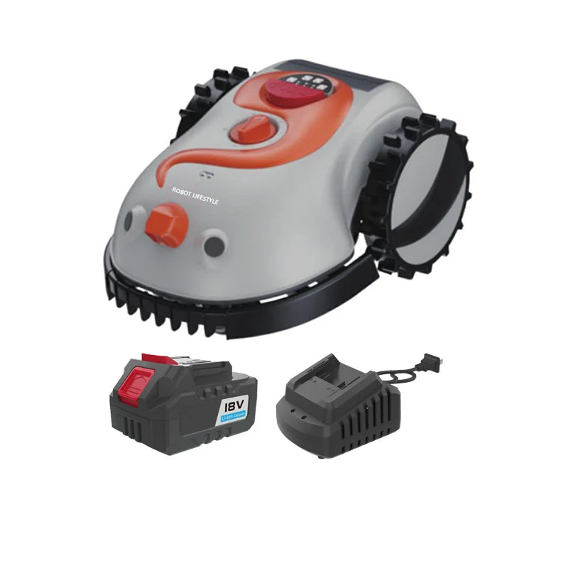 Robotic Lawn mower Grass Cutter Robot Smart Without Boundary Wire 4.0Ah Removable Battery Visual Sensor for Small Garden 200sqm