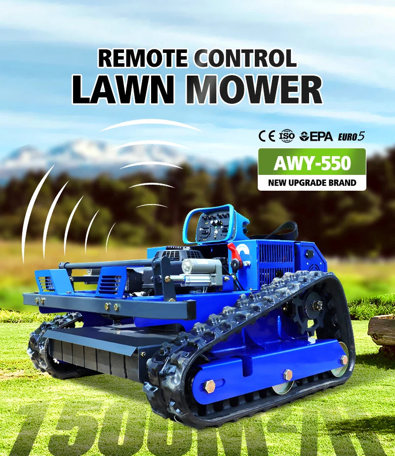 550mm Self-Propelled Remote-Controlled Lawn Mower for Small Household Gardens Outdoor Maintenance Robot