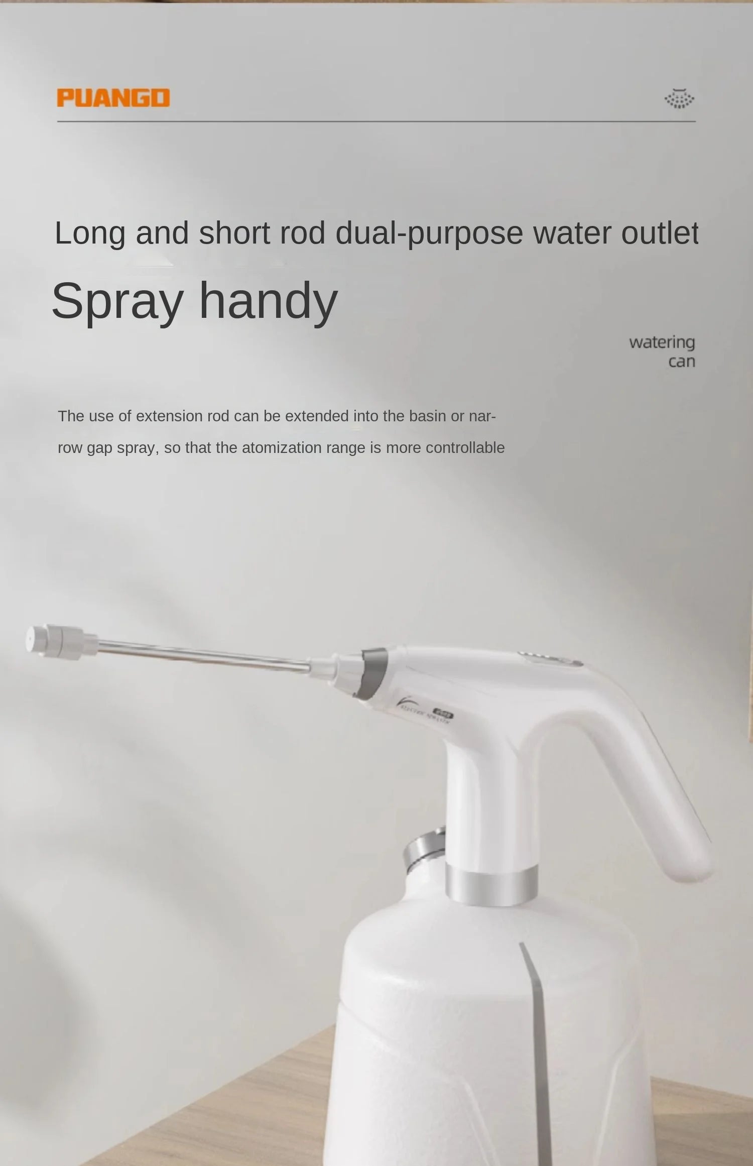 Small-sized Electric Watering Can for Plant Care and Disinfection