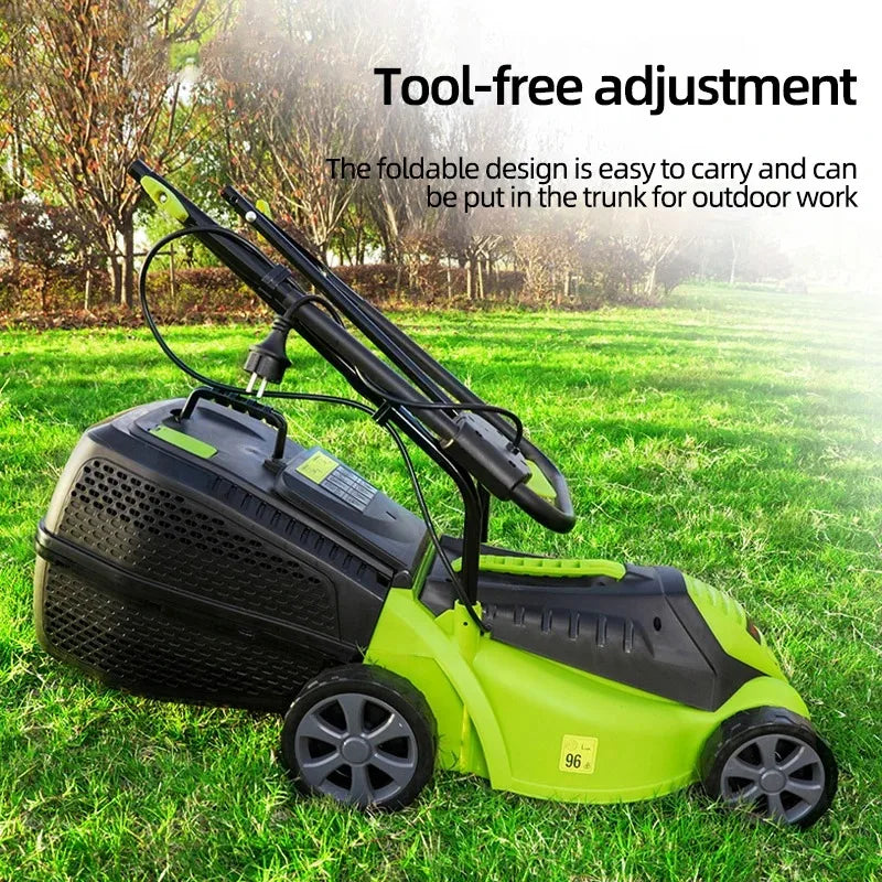 1600W Powerful Electric Lawn Mower, Weeding Machine, Hand Push Electric Household Weeding Machine, Lawn Mower Grass Cutting Tool