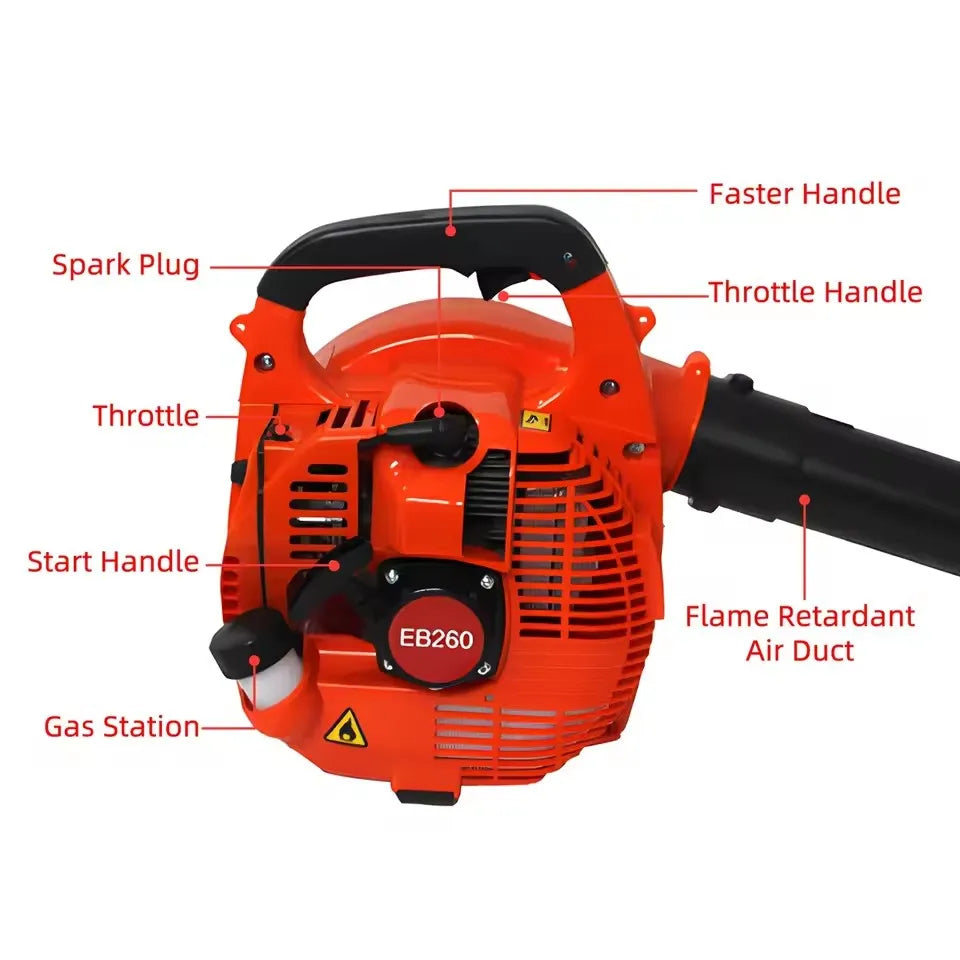 EB260 Leaf  Air Blower Portable Garden Tool Snow Car Gas  High Vacuum Fan Duct Handheld Petrol Blowe for Lawn Care Snow Blowing