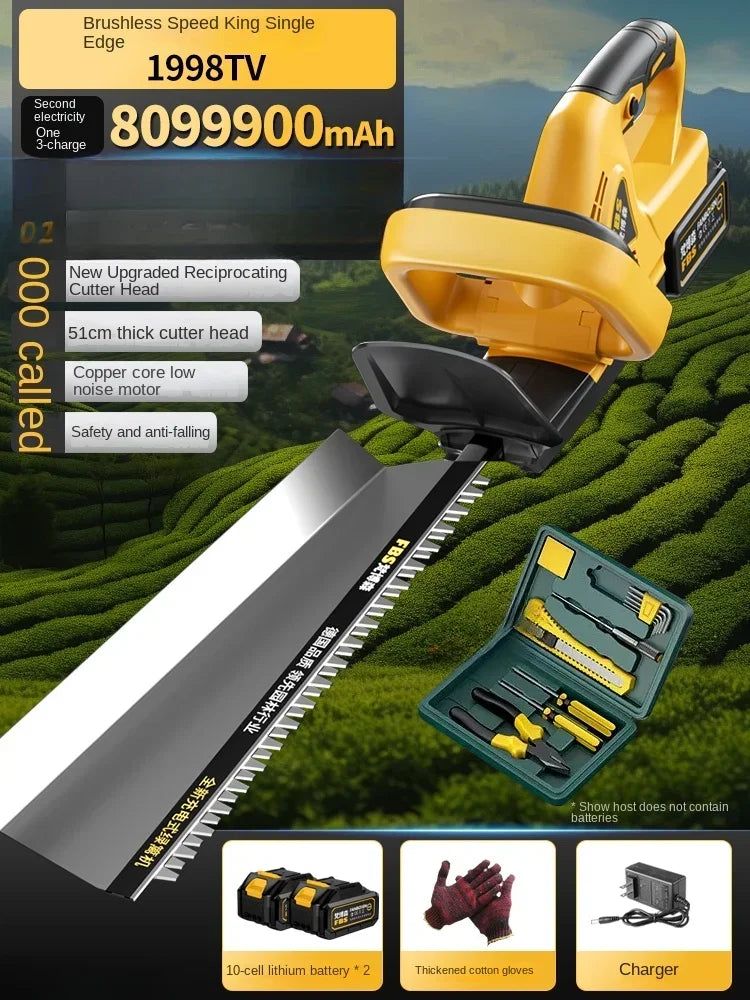 Cordless Electric Hedge Trimmer with Pruner and Shears for Garden and Lawn Maintenance A