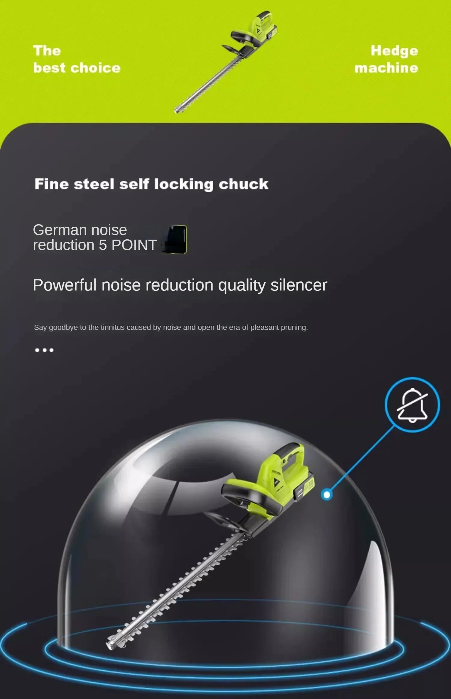 110V/220V High-Powered Electric Hedge Trimmer for Tea Tree Pruning and Gardening C