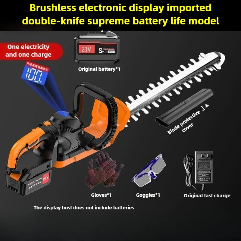 Electric Grass Trimmer Lithium Battery Rechargeable Grass Cutting Machines High Power Multifunctional Garden Power Tools