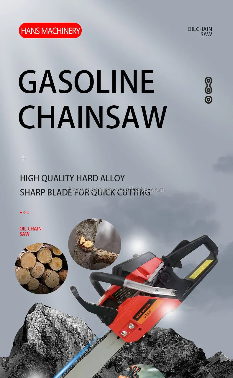 Widely Used Chain Saw 2 Stroke Chain Saw Cordless Woodworking Automatic Chainsaws Big Power Chainsaw