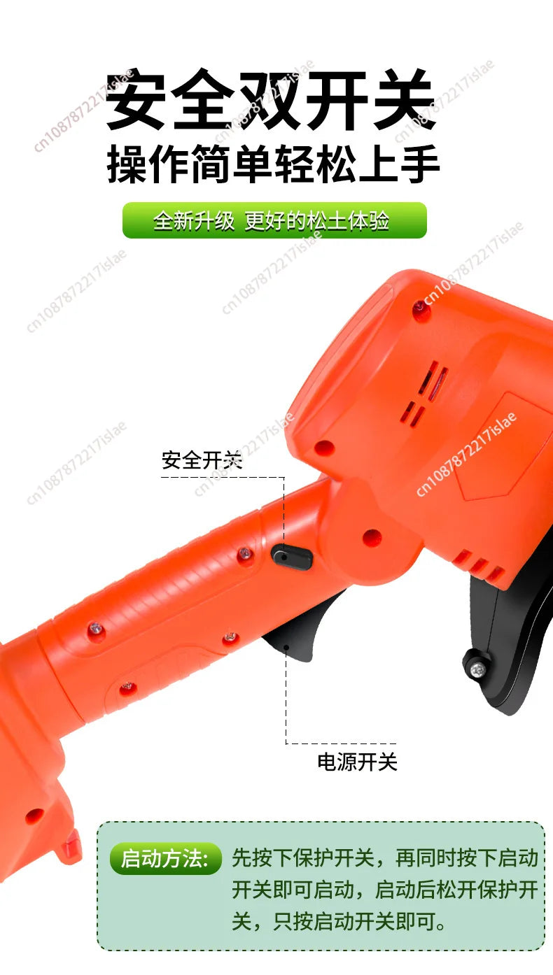 Lithium battery scarifier, small household handheld electric hoe, garden bonsai weeding and soil turning wireless micro-tiller