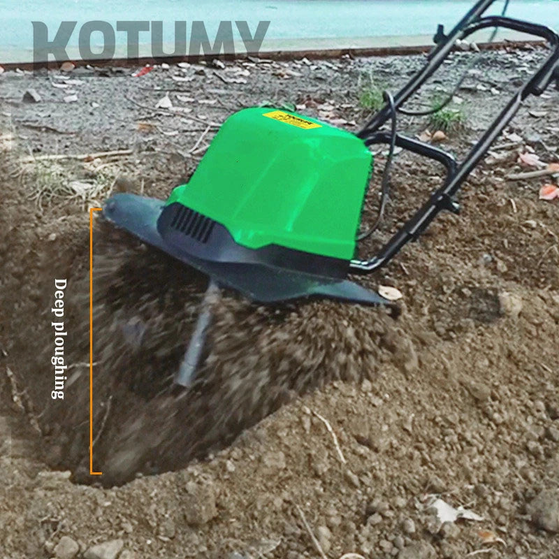 1500W Electric Scarifier Micro Tillage Plowing Machine Orchard Garden Lawn Mower Loosening Equipment