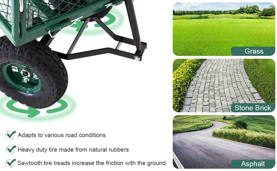 Garden Tool Cart, Garden Net Car, Load 200kg, Garden Trolley, Fence Removable Net Car