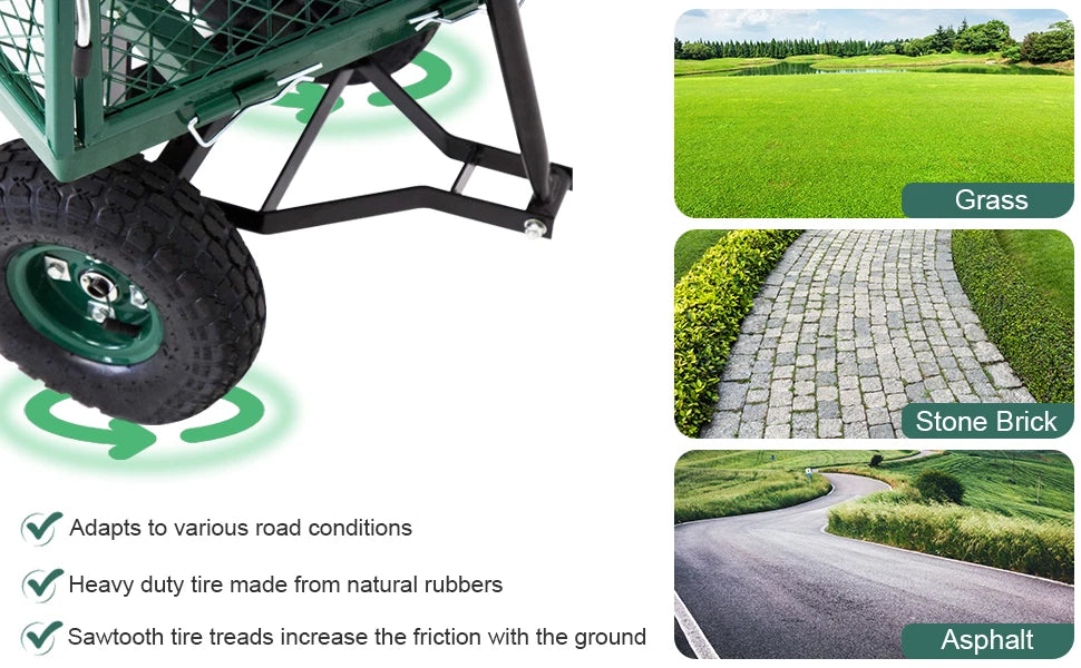 Garden Tool Cart, Garden Net Car, Load 200kg, Garden Trolley, Fence Removable Net Car