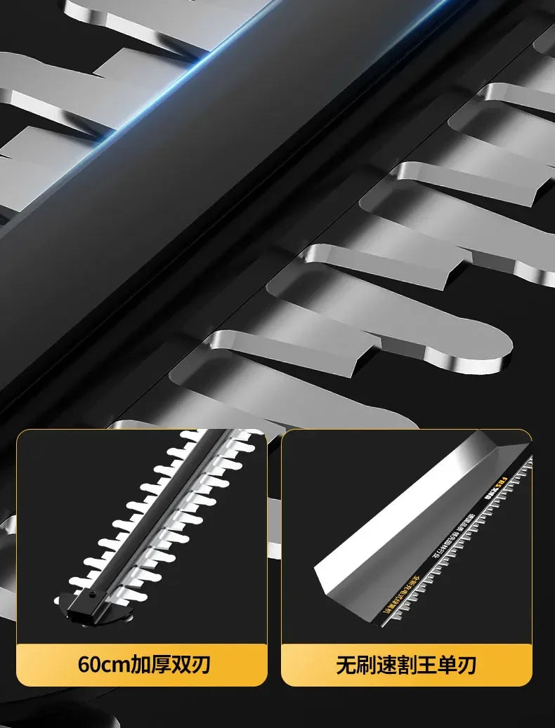 Cordless Electric Hedge Trimmer with Pruner and Shears for Garden and Lawn Maintenance A