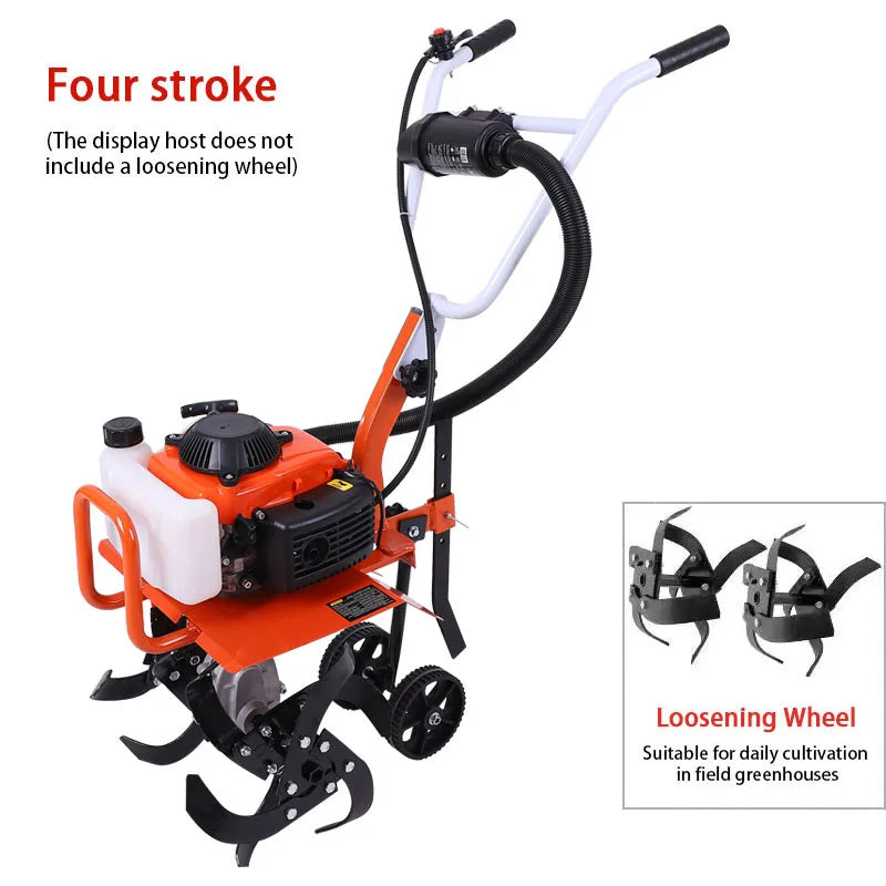 Gasoline Micro Cultivator Agricultural Garden Tools Gasoline Multi-function Minitype Rotary Tiller Machinery for Far
