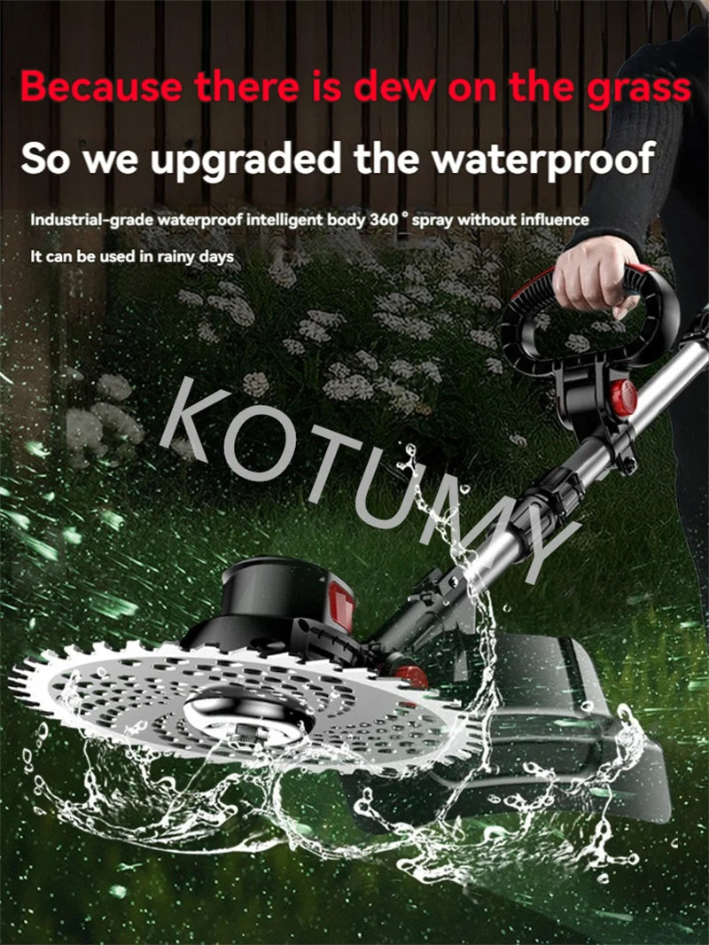 Household Electric Lawn Mower Brushless Motor Cordless Cutter Weeder 21V Rechargeable For Garden Lawn Trimming Pruning Tools