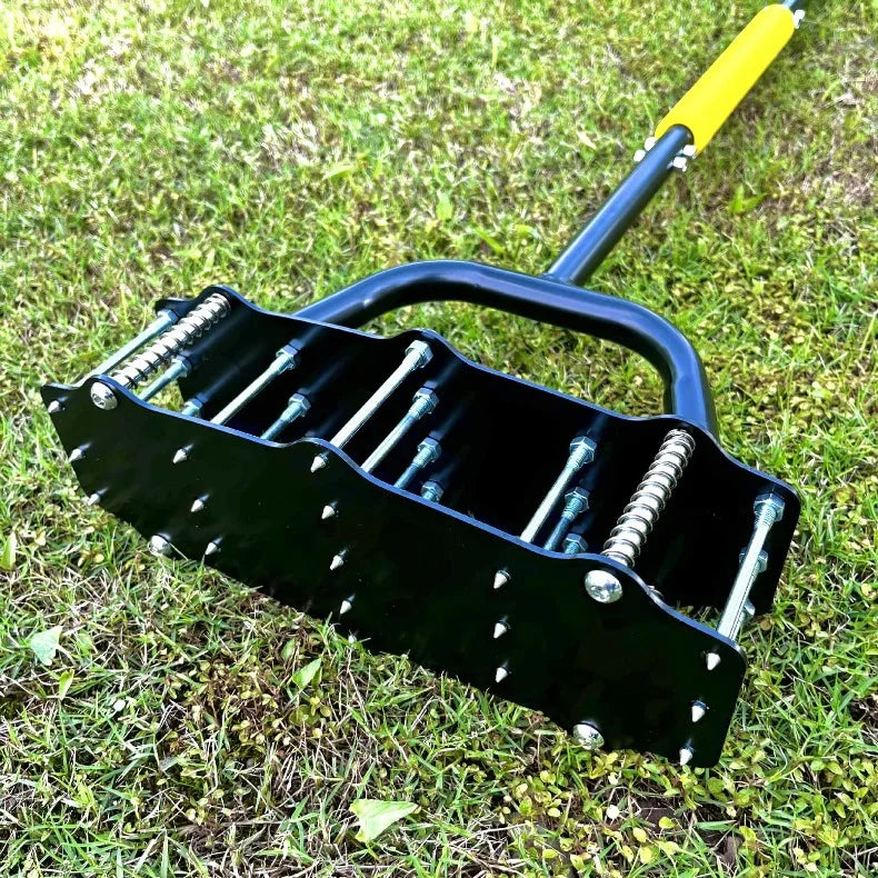 Removable Manual Lawn Aerators Heavy Duty Spring Scarifier Labor-saving Soil Loosening Grass Aerating Tool Lawn Yard Care Tools
