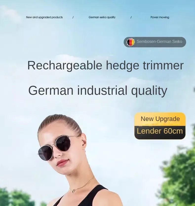 Cordless Electric Hedge Trimmer with Pruner and Shears for Garden and Lawn Maintenance A