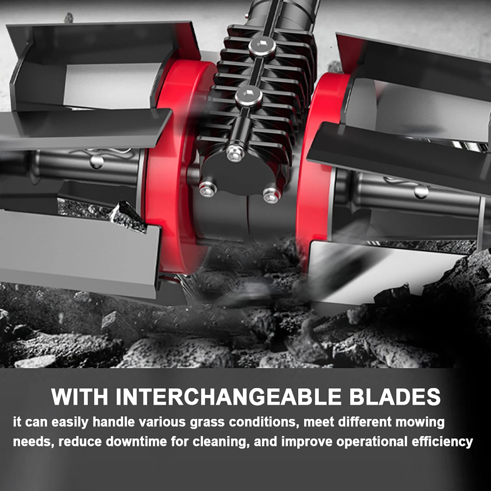 Farming Mower Accessory, Multifunctional Lawn Mower Accessory High Efficiency Grass Trimmer Blades Wheel for Gardening Farming