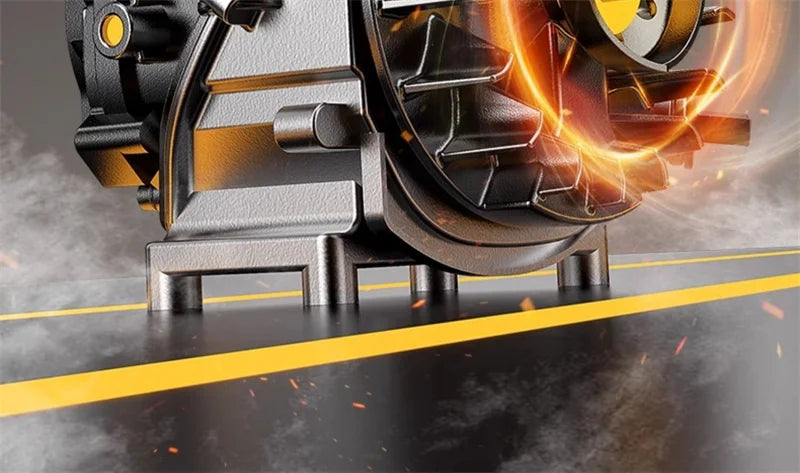 4-in-1 Commercial Micro Gasoline Tiller -4-Stroke Soil Cultivator for Loosening/Trenching/Weeding w/Wheel Kit