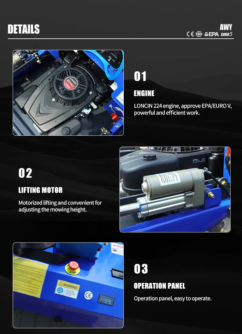 550mm Self-Propelled Remote-Controlled Lawn Mower for Small Household Gardens Outdoor Maintenance Robot