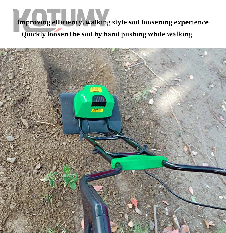 1500W Electric Scarifier Micro Tillage Plowing Machine Orchard Garden Lawn Mower Loosening Equipment