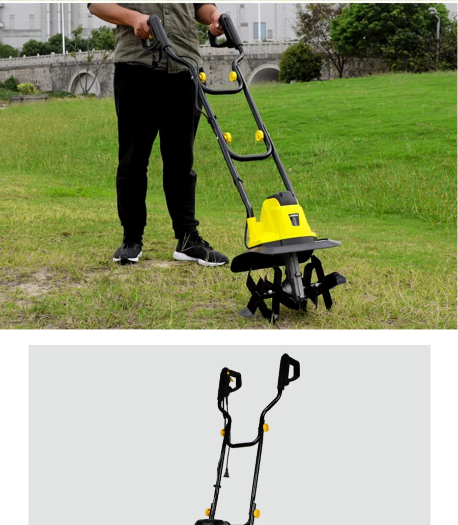 Electric Soil Loosener Garden Tiller Electric Cultivator Plow Machine Household Plowing Planing Digging Machine Orchard